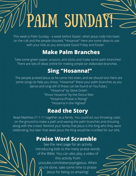 palm sunday images for kids